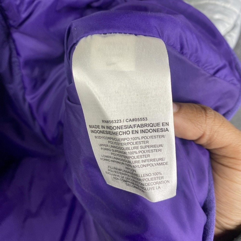 Washington Huskies Jacket Womens XL Gray Purple Nike NCAA Football Puffer Vest - Picture 6 of 10